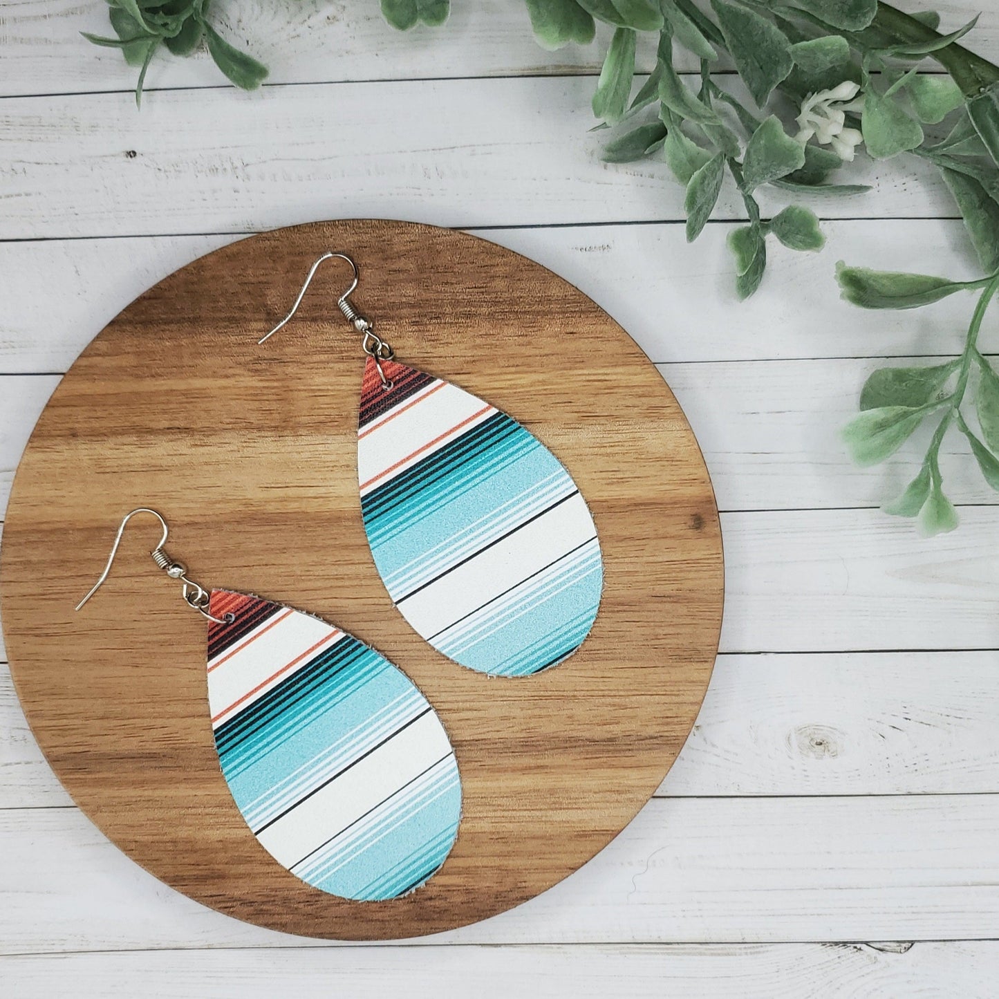 Serape Sedona Leather Earrings