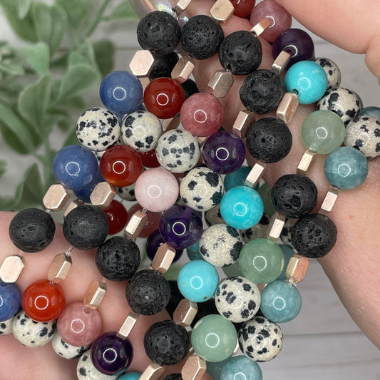 Dalmation Mix Semi Precious Bracelet