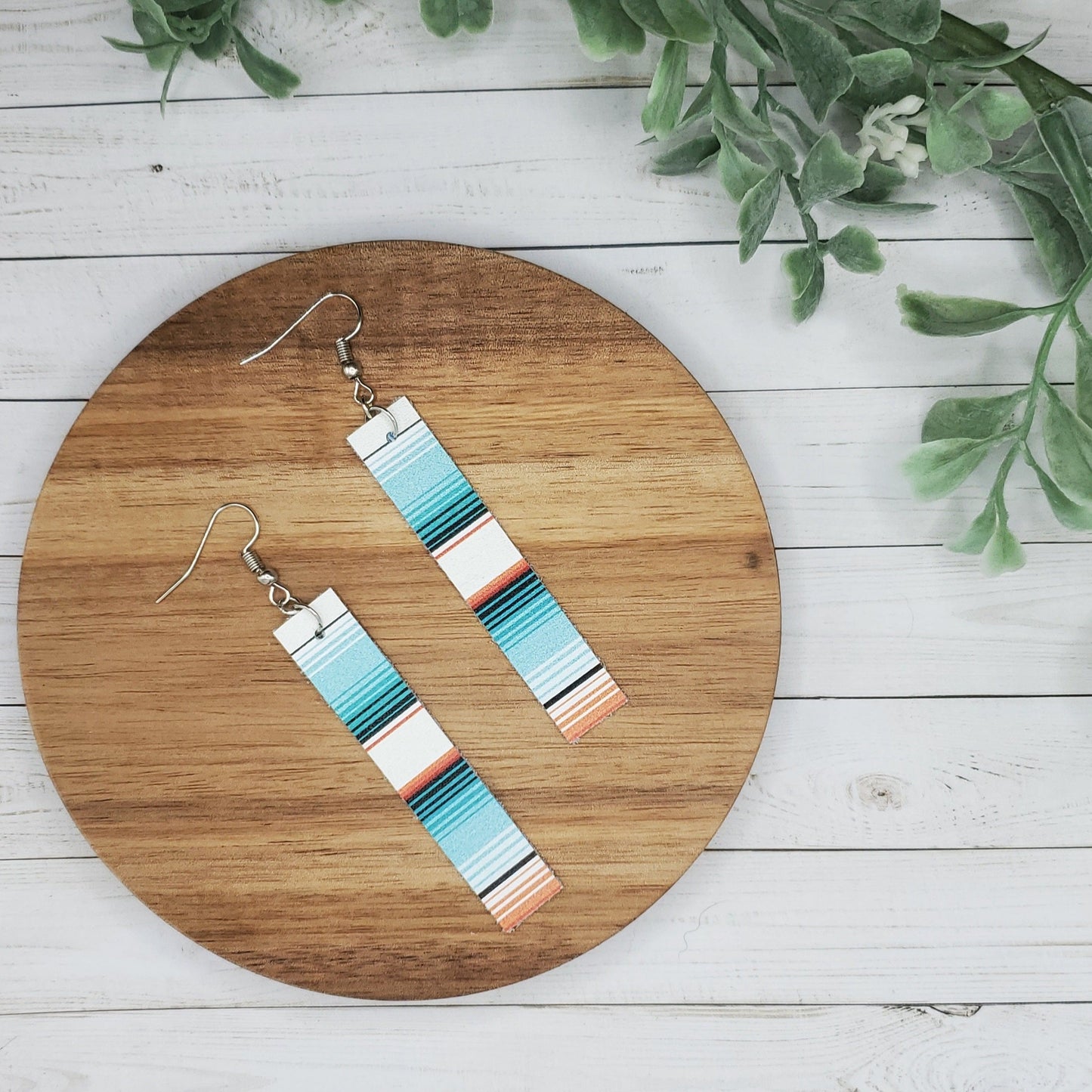 Serape Sedona Leather Earrings