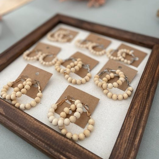 Wooden Hoop Earrings